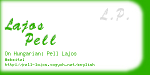 lajos pell business card